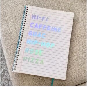 🪞 NEW front logo holographic letters spiral notebook